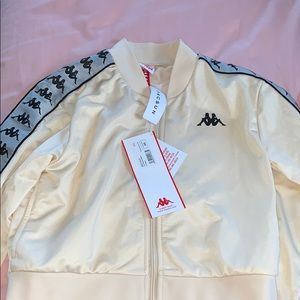 Cream Kappa cropped jacket